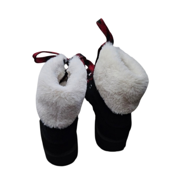 Jellypop SZ 6.5 Kraft Black Faux Fur Lined Lace Up Winter Boots - Picture 7 of 12